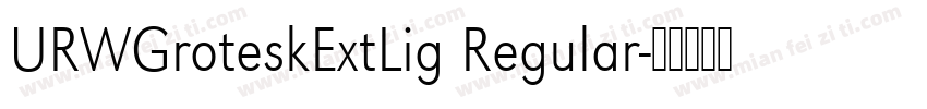 URWGroteskExtLig Regular字体转换